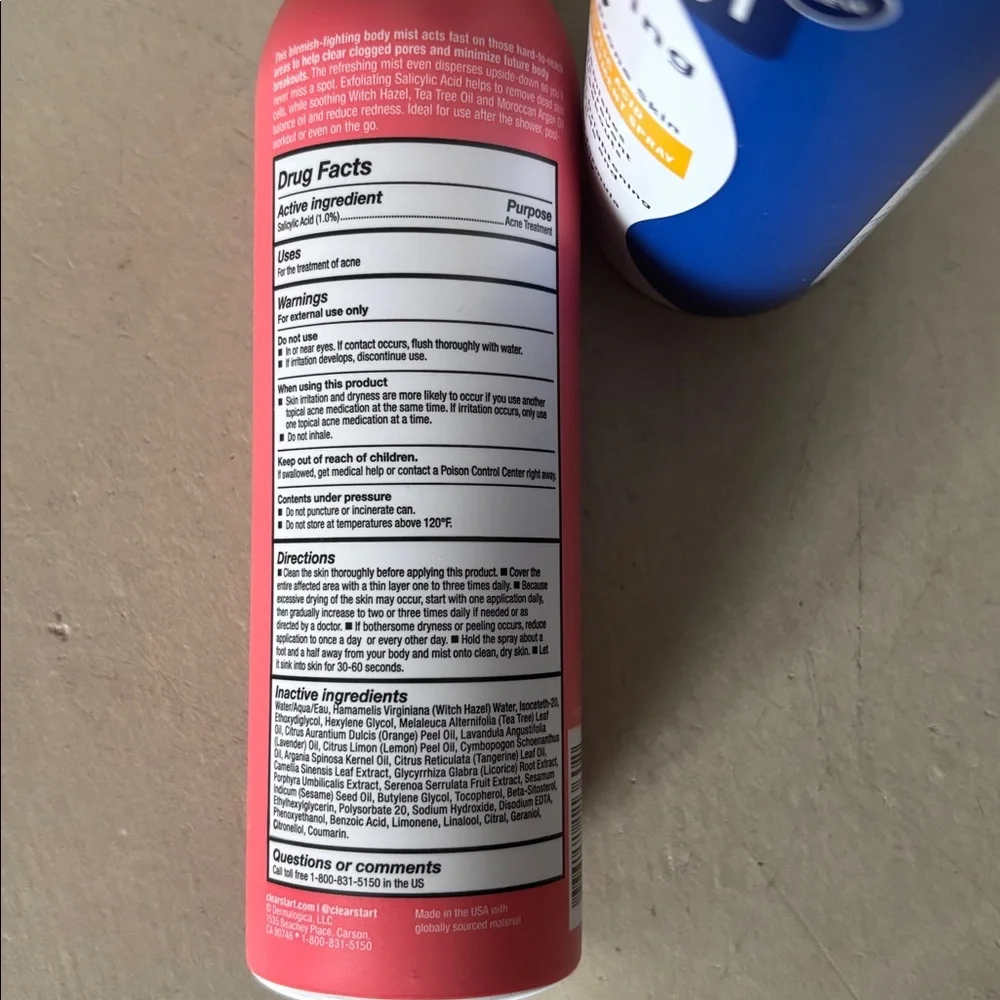 Sale! New Sealed Body Bacne Spray Treatments - Dermalogica Clear Start & PanOxyl